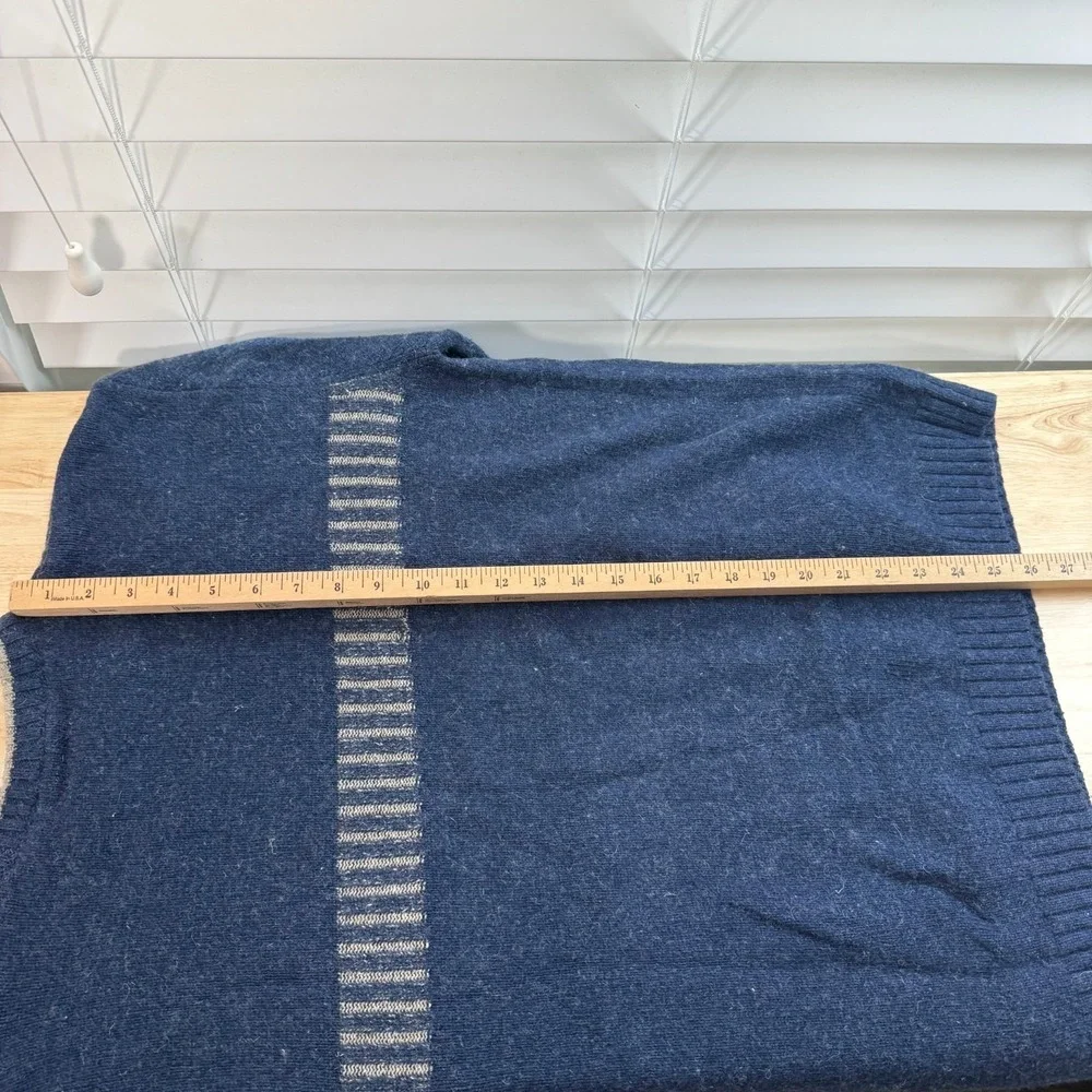 Columbia Sweater Men's Blue Wool Blend Knit Crew‎ Neck Pullover Winter Large VTG